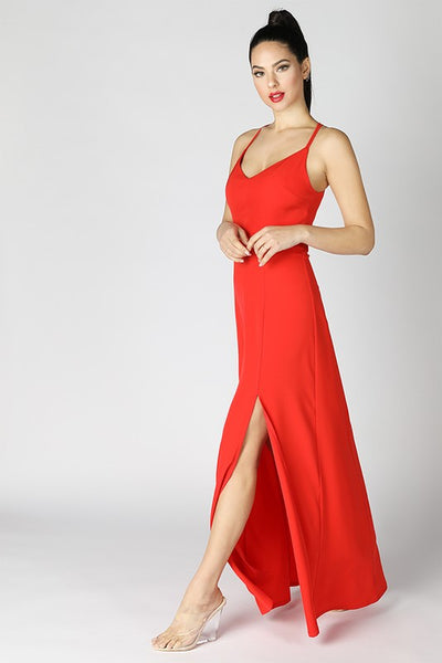 Novalee Scarlet Maxi Gown