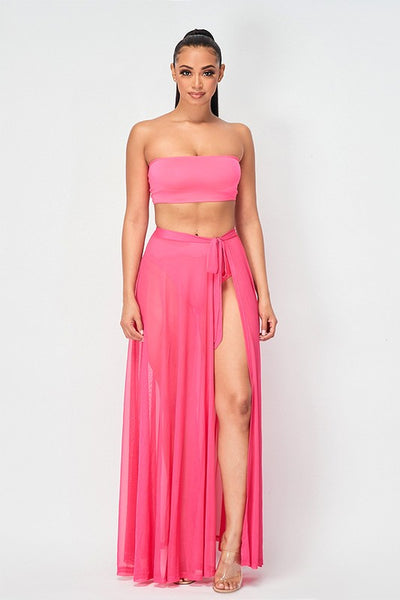 Pink Overlay Skirt