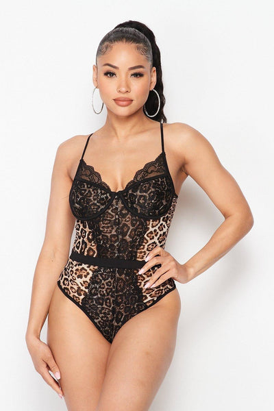 Leopard Lace Bodysuit