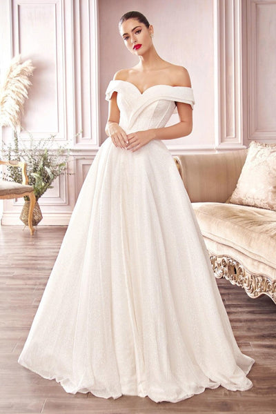 Shimmer Off-Shoulder Bridal Gown
