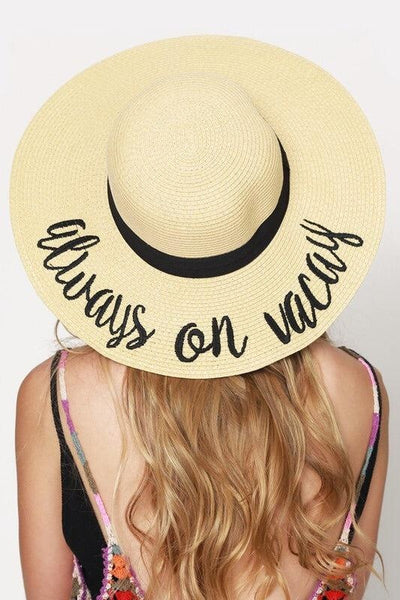 ‘Always On Vacay’ Beach Hat