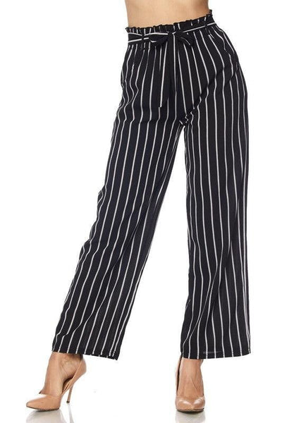 Royal Curves High Waisted Striped Pants freeshipping - My Royal Closet